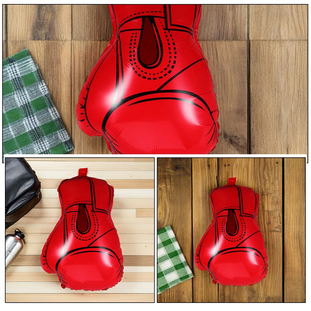 10 قطع من بالونات قفاز الملاكمة المصنوعة من رقائق الألومنيوم لتزيين حفلات أعياد الميلاد ومستلزمات المصارعة بالونات أعياد الميلاد