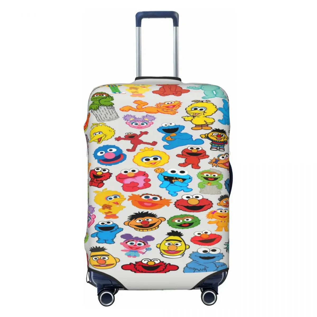 

Custom Cookie Monster Television Programs Travel Luggage Cover Washable Suitcase Cover Protector Fit 18-32 Inch