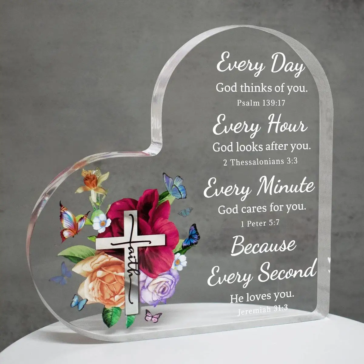 Inspirational gifts for Christian women to friends, acrylic Bible verses desktop decoration religious gifts to sisters friends