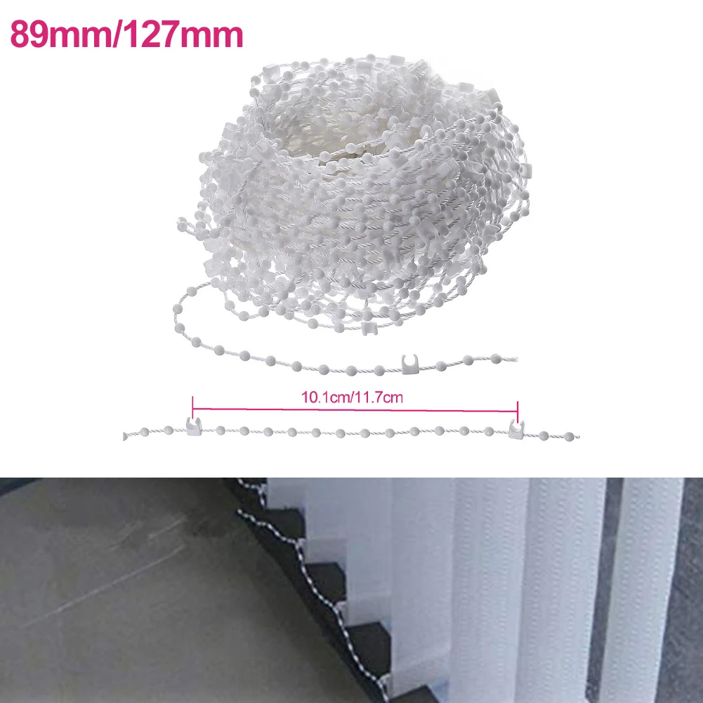 89mm/127mm 20 Metres Vertical Blind Bottom Slat Link Chain Cord Parts White For Room Window Blinds Tool Parts