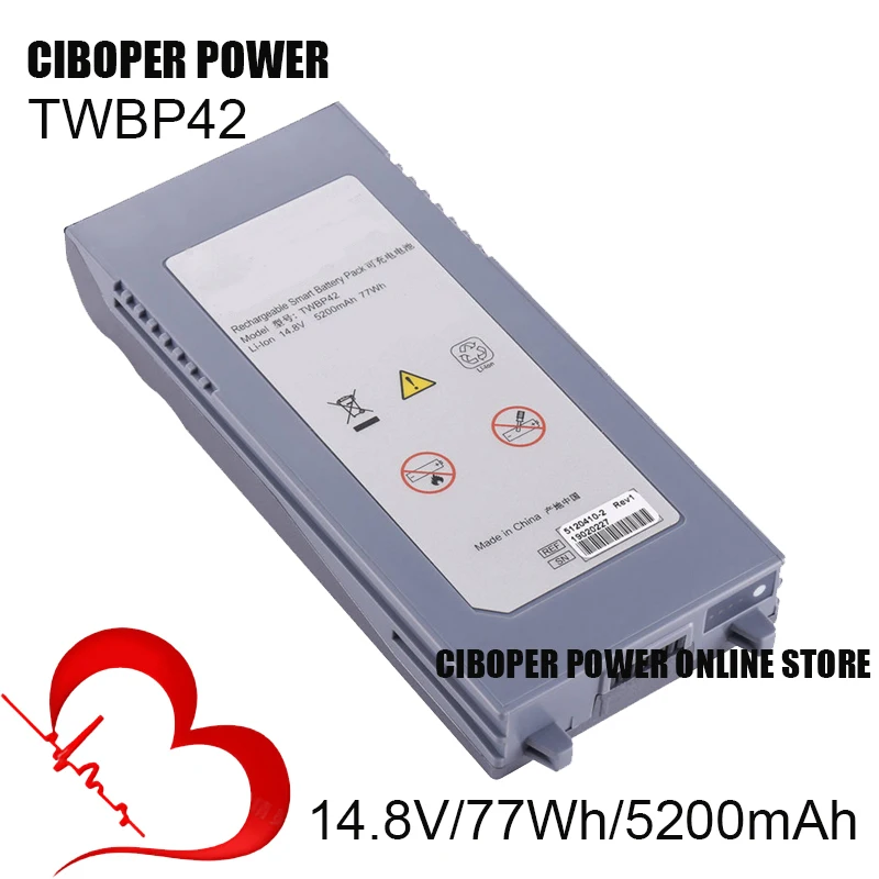 CP Medical Battery Pack TWBP42 14.8V/5200mAh/ 77 Wh For Logiq e,Logiq i,Eivid e,5120410-2,5422172,TWBP42