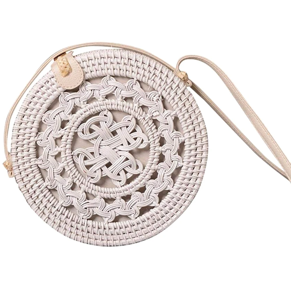 

Bali Round Rattan Crossbody Bag For Women Handmade Women Hollow Rattan Handbag Mori Straw Purse