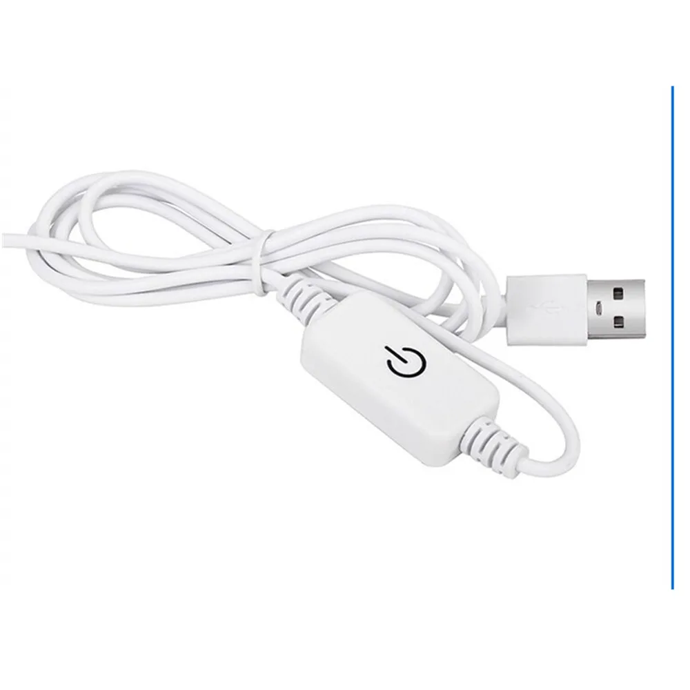 USB Connector Cable Touch Switch 1.5m Wire 5V Rigid LED Power Extension Cable for Bulb Light DIY