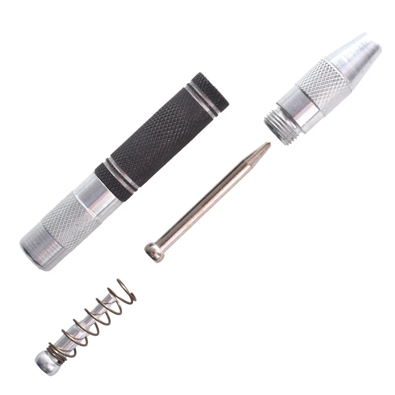 Localizador automático de centro con resorte ajustable, herramientas de Metal para carpintería, marcador de abolladuras, Kit de herramientas