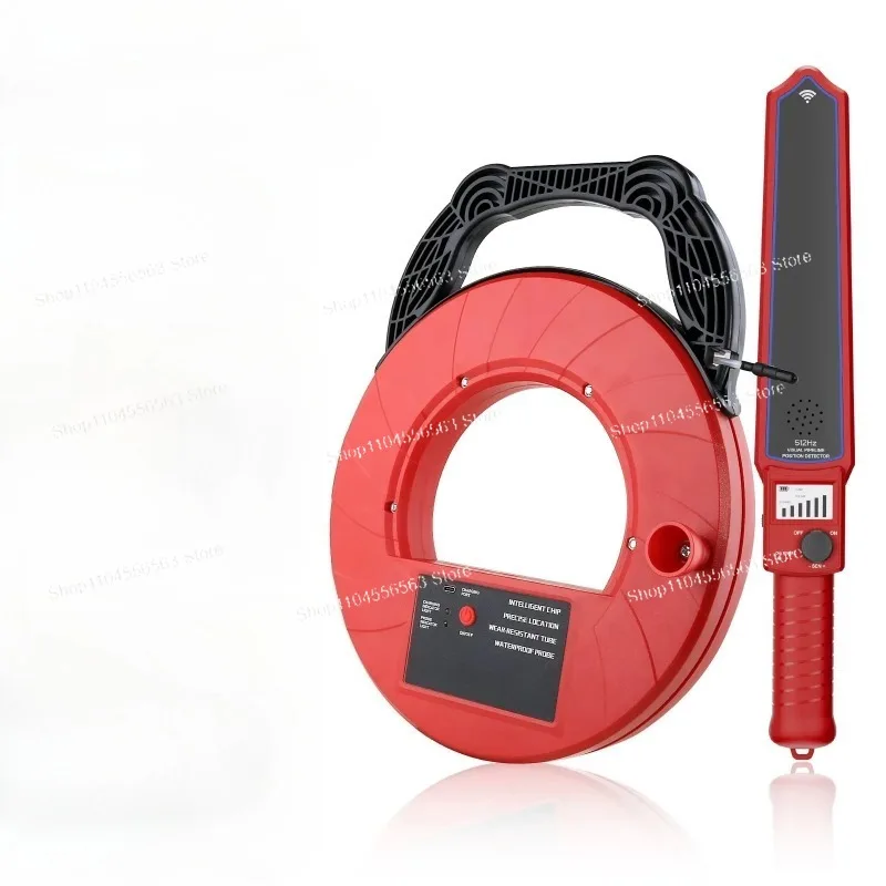 Smart Pipe Blockage Detector 2M Depth, 512Hz Receiver Locator for PVC/Iron Pipes with 30M Cable Plumber Diagnostic Tool