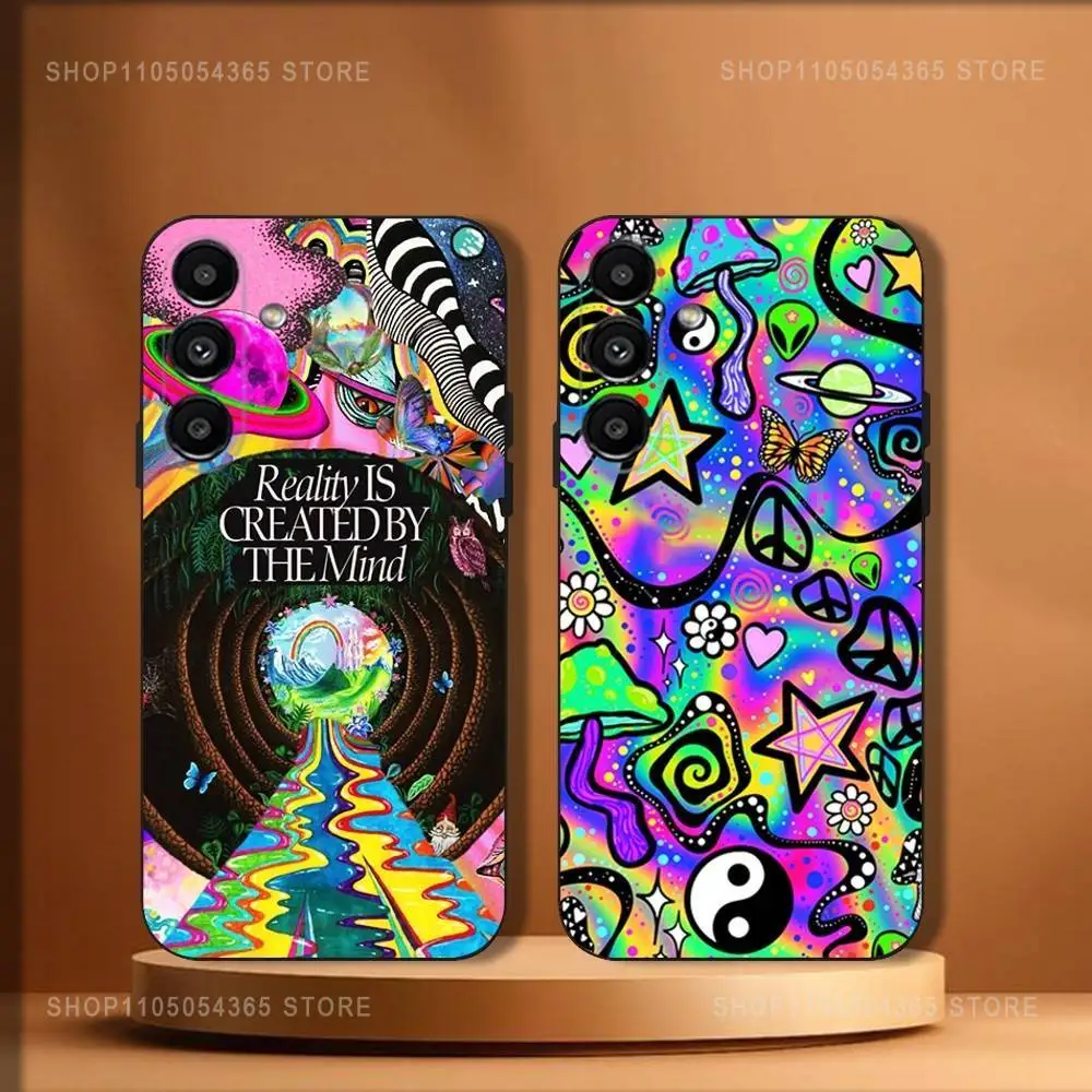 

Art Psychedelic Trippy Phone Case For Samsung Galaxy A20,A21s,A22,A31,A32,A52,A53,A72,73,A80 Soft Black Cover