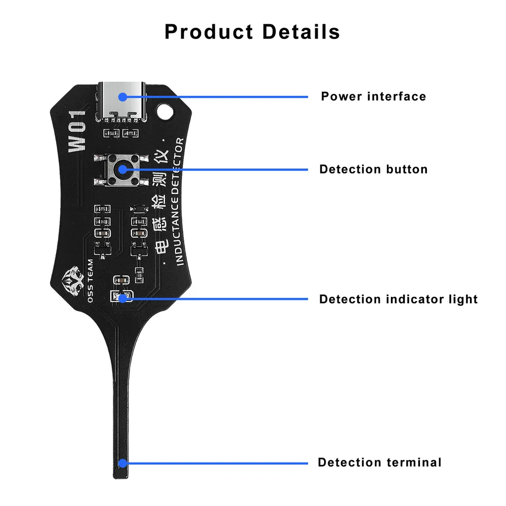 

OSS W01 Type-C Inductance Tester Motherboard Coil Tester for Mobile Phone Component Fault Detection and Diagnosis Repair