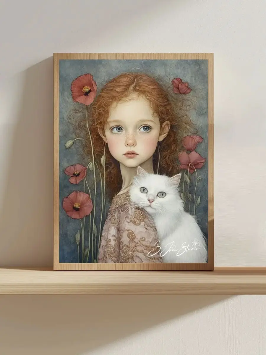 1 Stück 30X40CM/11,8*15,74 Zoll Die Katze, die auf dem Mädchen liegt Kreuzstich-Set DIY-Set 11CT/14CT als Geschenk Wanddekoration Neuankömmling – Detail 1