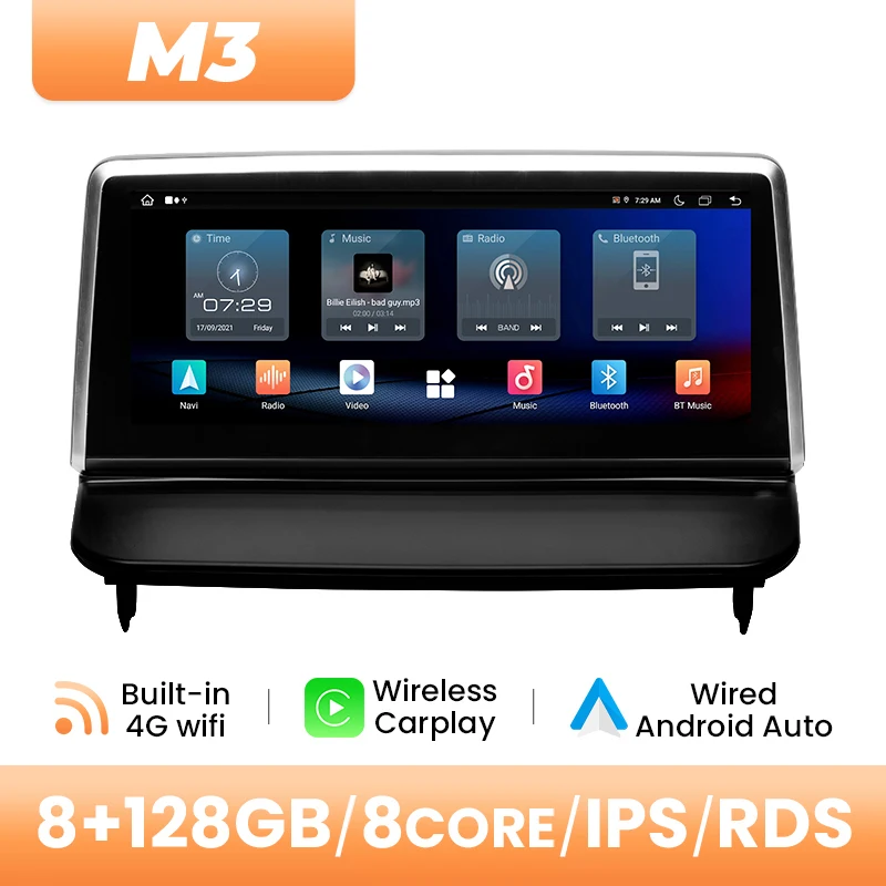 8,8 inch 1280*480 IPS scherm Android 15 autoradio voor Volvo S40 2006-2012 draadloze Carplay Octa Core GPS navigatie multimedia DSP