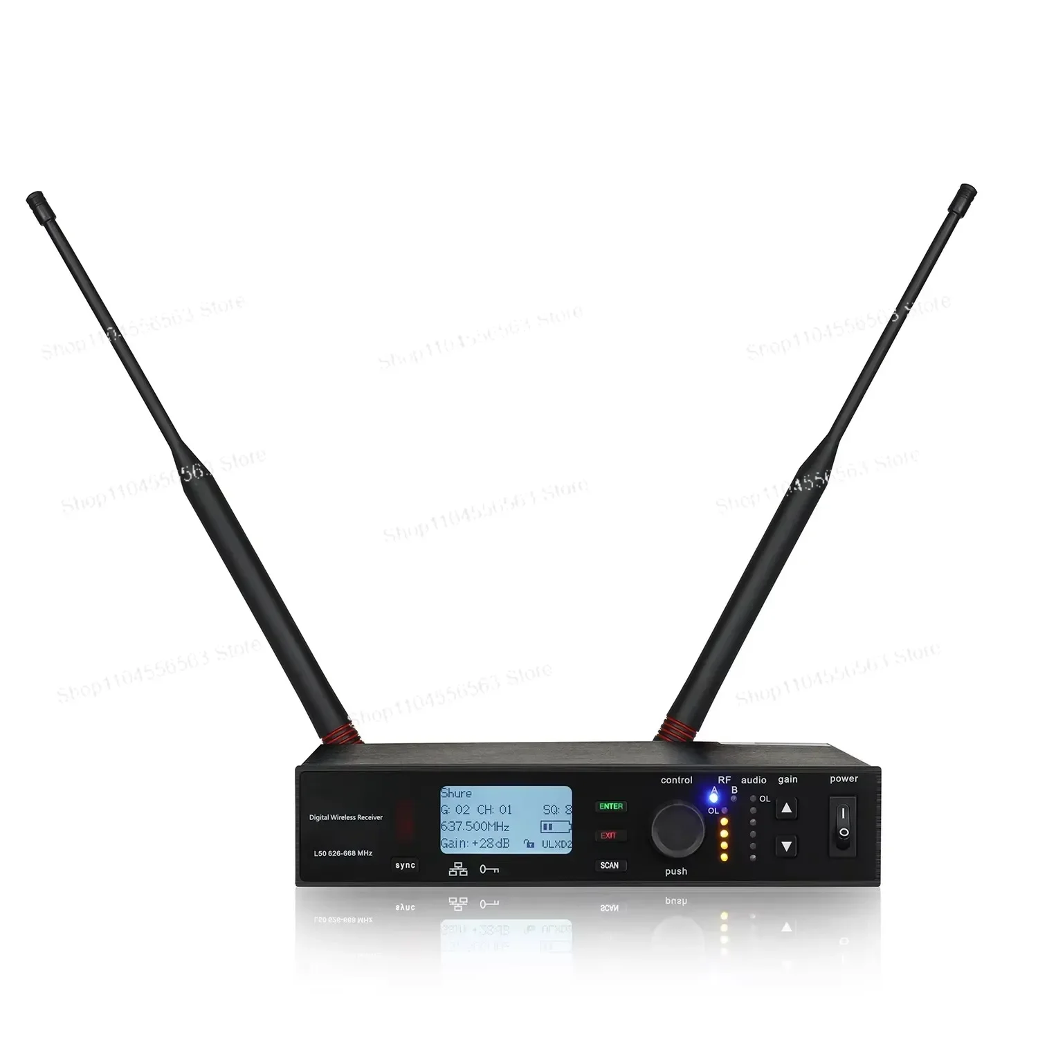 Professional Wireless Handheld Microphone System Kit for Stage Performance