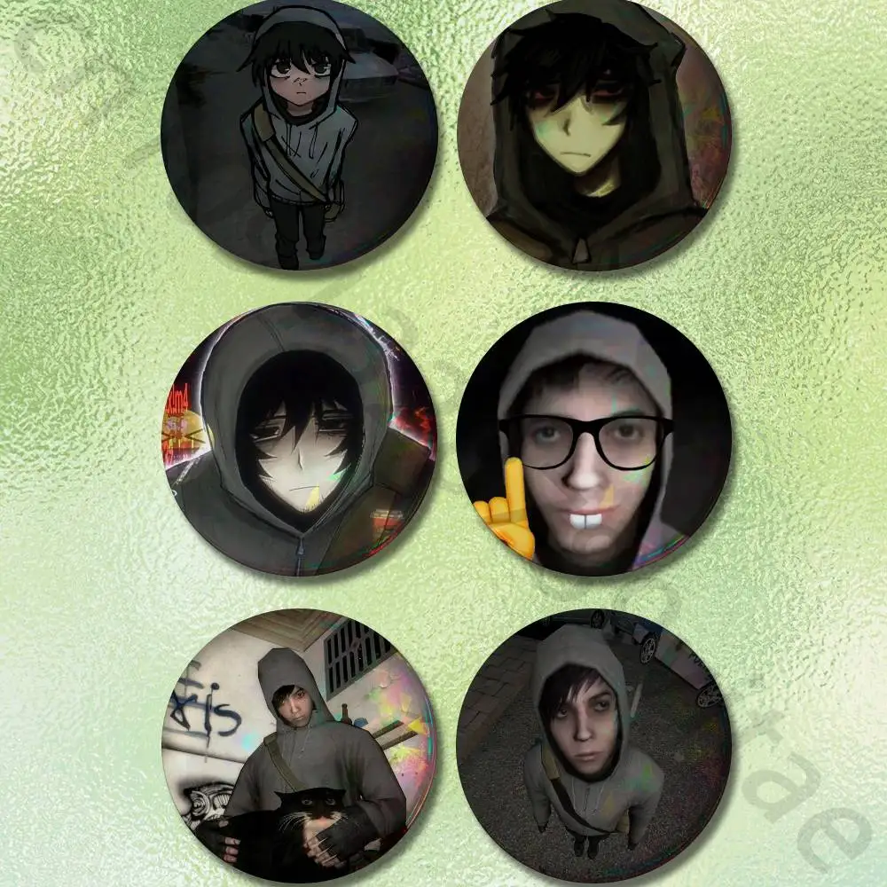 Game C-Cry of Fear 32/44/58mm Handmade Pins Round Brooch Badge Backpacks Clothes Jewelry Gifts