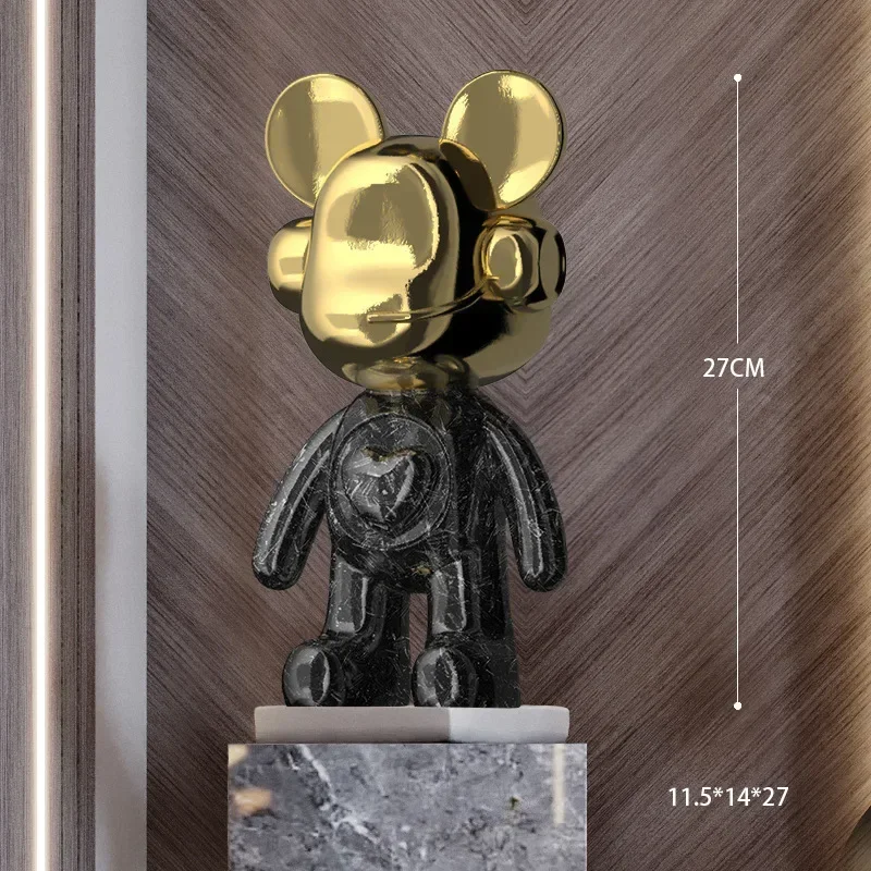 

New Munich color scheme 27cm/35cm luxury resin DJ bear series ornaments, office desk and wine cabinet decoration