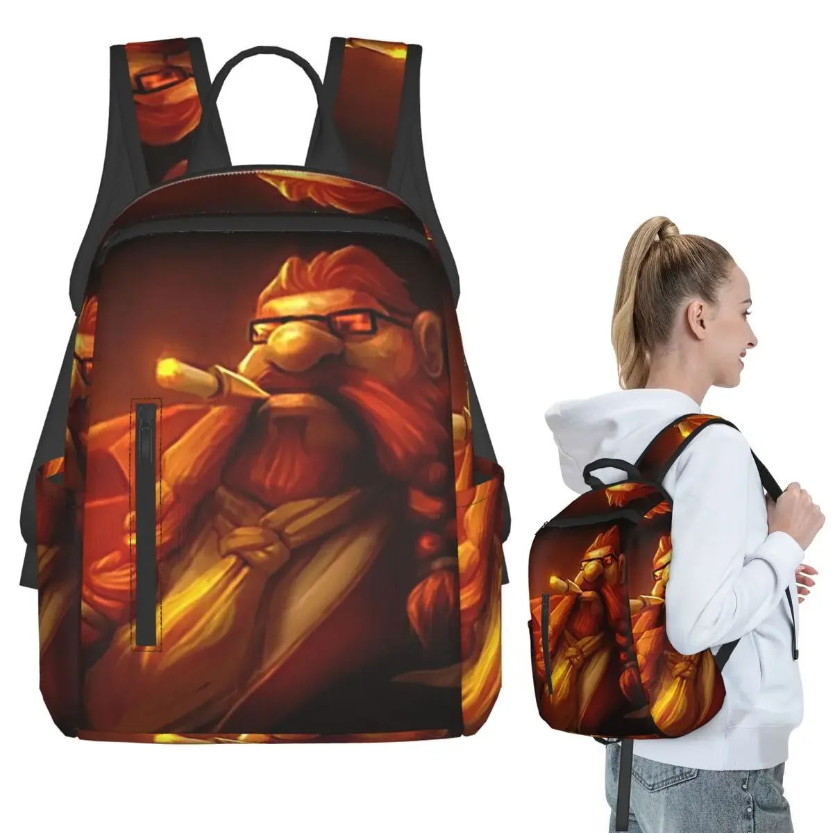 

Gragas Alpha Male Backpack Student Boys Girls BookBag Kids School Bag Laptop Shoulder Bags for Men Women