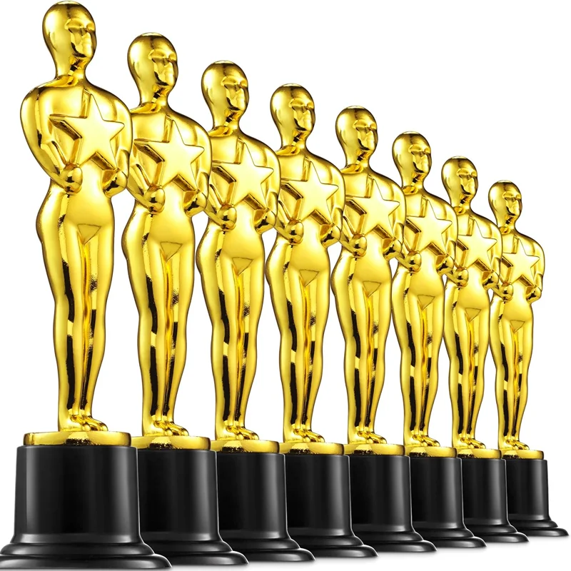 Golden Statue Trophy Competition Medal Home Decoration Small Statue Decoration Award Souvenir