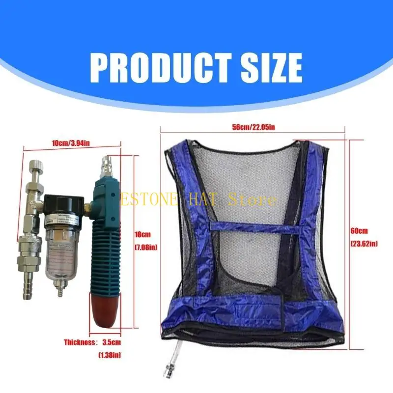 49MF Vortici Tubo condizionata Gilet Gilet Saldatura Acciaio compressa Raffreddamento Gilet Raffreddamento