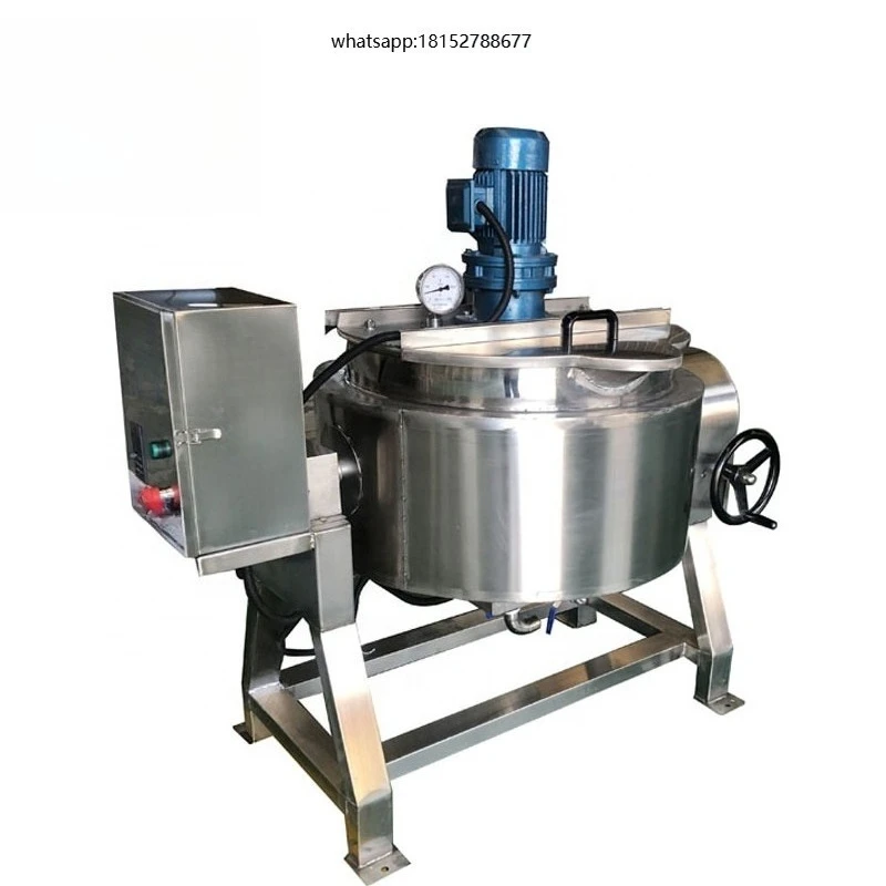Commercial Automatic Cooking Mixer Machine Steam Cook Pot Jacketed Kettle