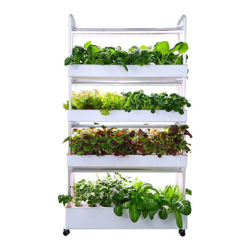 

Smart Indoor Garden Hydroponic Growing System with LED Lights Vertical Stackable Planter for Home Kitchen Balcony Veggie Plant