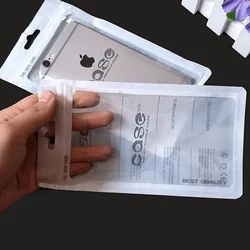 50Pcs Neutral Plastic Zip Lock Cell Phone Case Pouches PP Pouch Bags Accessories Packaging Sealing Pouch for IPhone Samsung