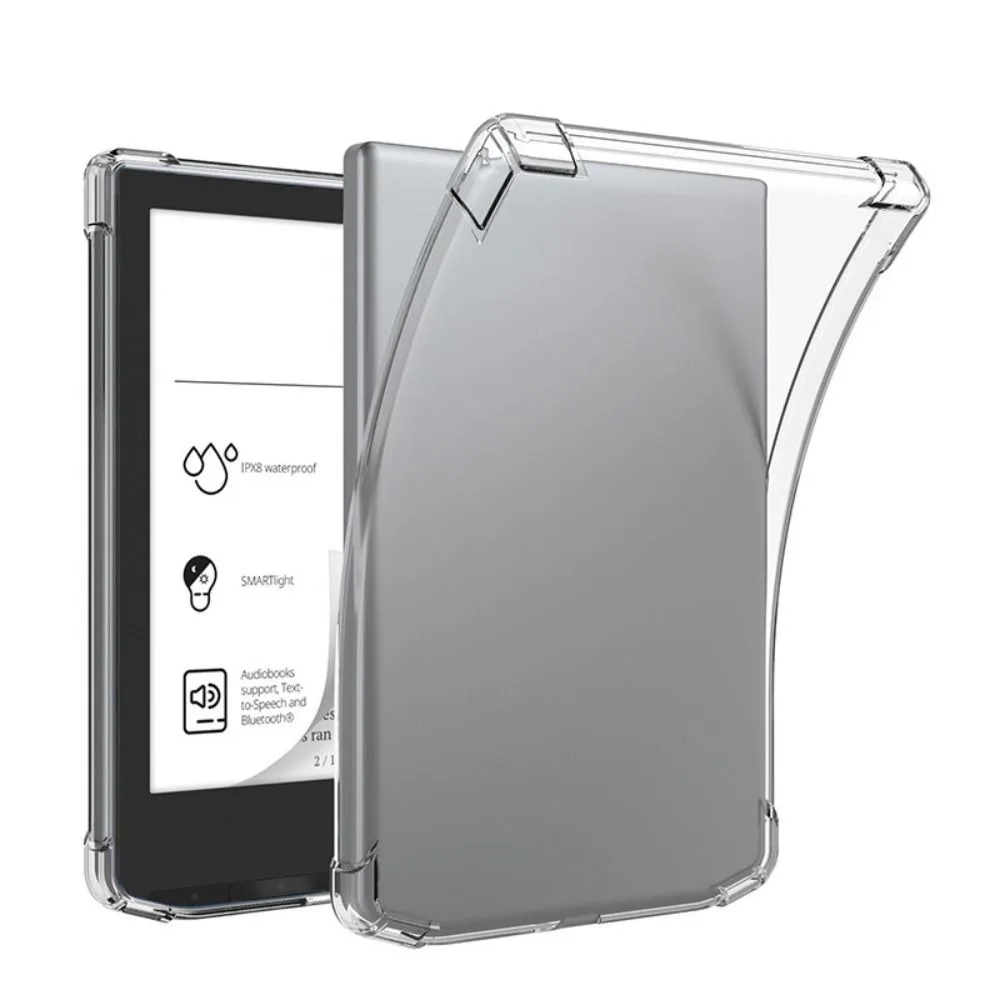 Transparent 6inch eReader Case TPU Soft Back Cover Ultra Thin Shockproof for Pocketbook Verse/Verse Pro/Verse Pro Color