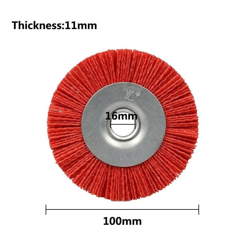 100mm Abrasive Nylon Wheel Brush For 2AS Key Cutting Machine Polishing Wheel Abrasive Wire Brush Wheel Locksmith Tools