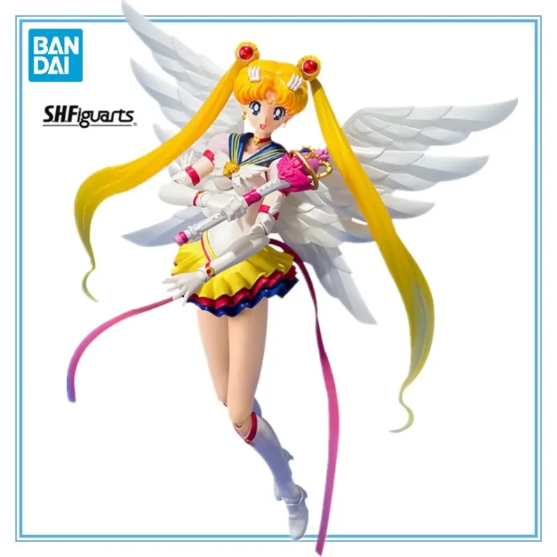 IN Stock Bandai SHFiguarts Sailor Moon Anime Figure Eternal Moon Genuine SHF Action Kawaii Doll Model Collectible Toys Original