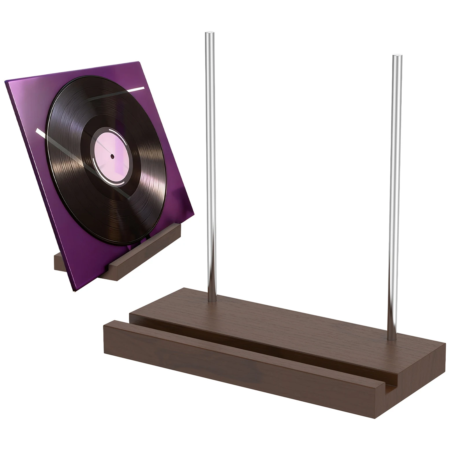 Vinyl-Schallplattenhalter, Tischdisplay aus massivem Holz, jetzt spielender Vinyl-Schallplattenständer für Alben, CDS, Foto-Aufbewahrungsregal