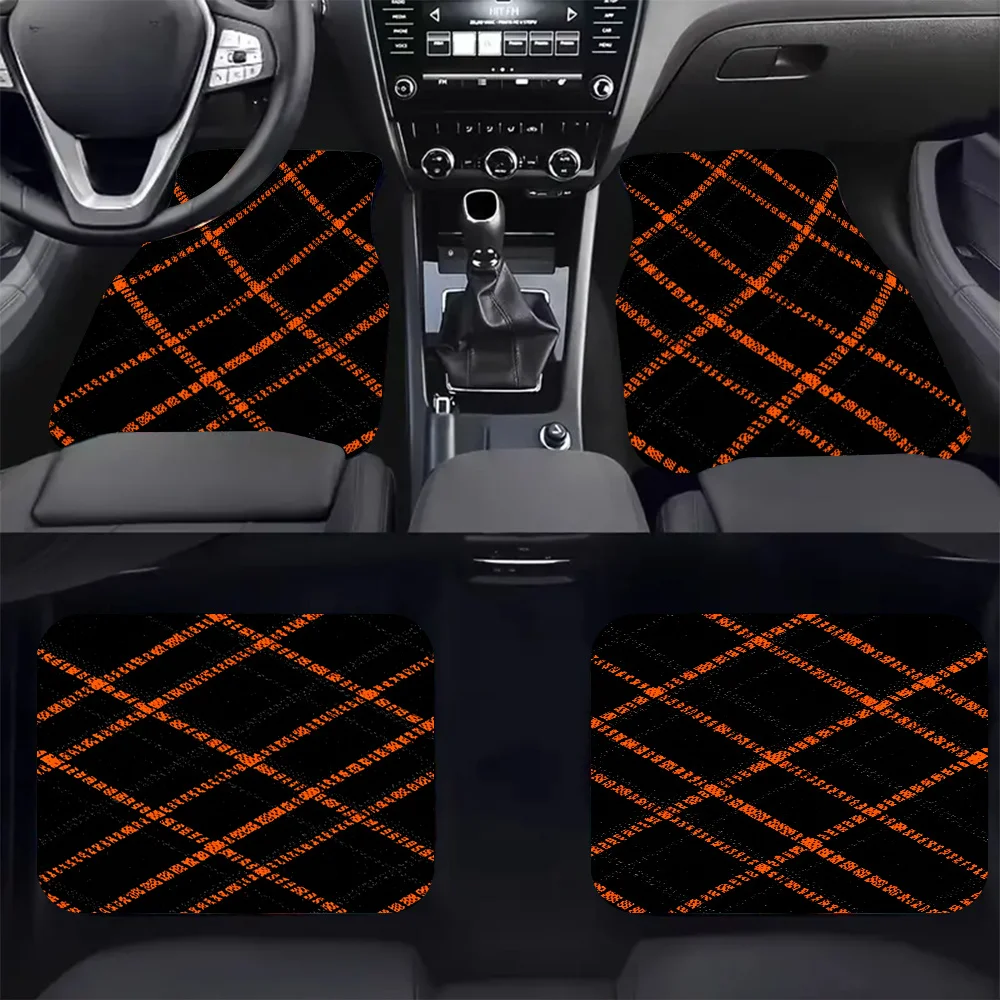4pcs-Cyber Code Matrix, Printed Car Floor Mats - Stylish, Easy To Clean, Suitable For All Vehicles, Durable And Provide Lasting