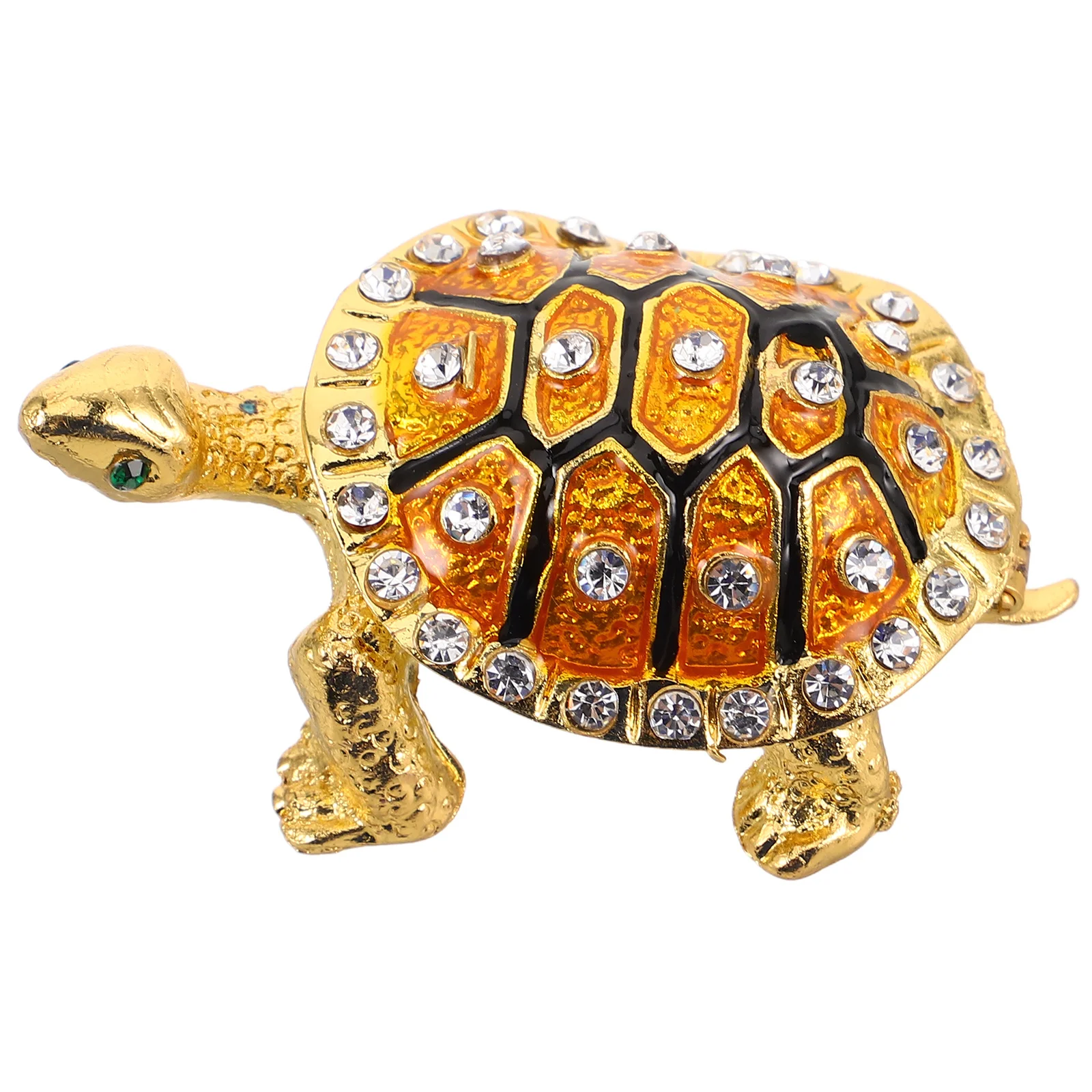 

Vintage Style Turtle Jewelry Box European Inspired Metal Craft Trinket Storage for Small Valuables Decorative Desktop Organizer