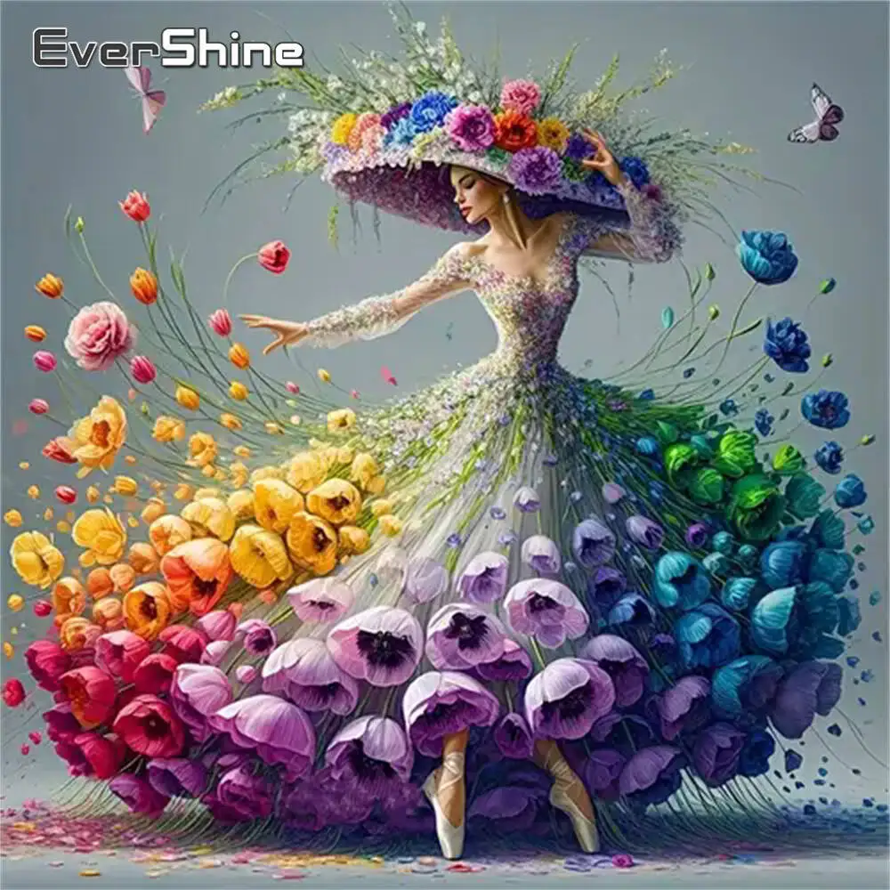 Evershine Diamant-Gemälde, Hund, Tier, Cartoon, komplett, quadratisch, rund, Diamant-Mosaik, Badezimmer, DIY-Bastelset, Heimdekoration