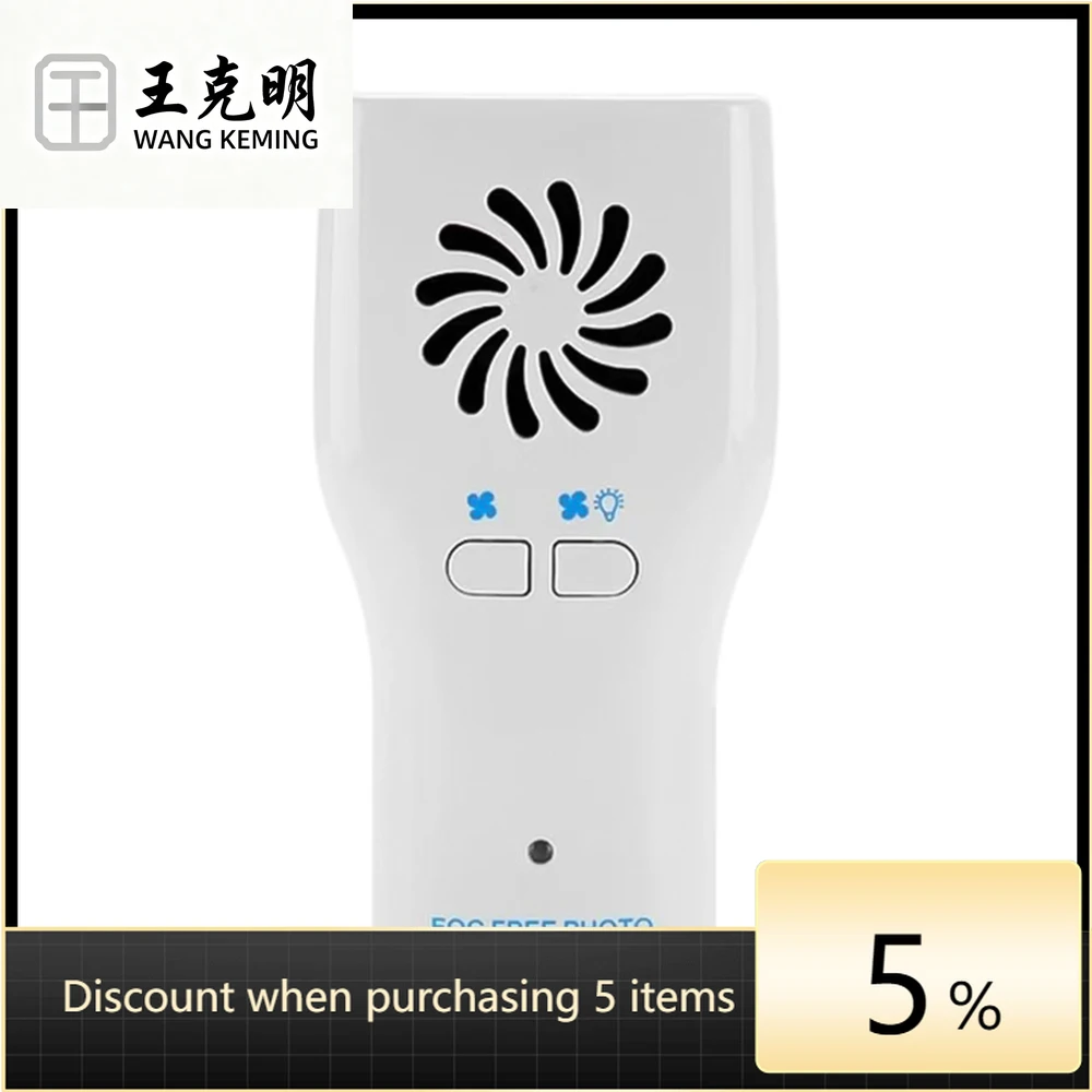 den tal Orthodontic Reflector with Light and Air-blowing Anti-fog Mouth Mirror, Oral Double-sided Stainless Steel Reflector