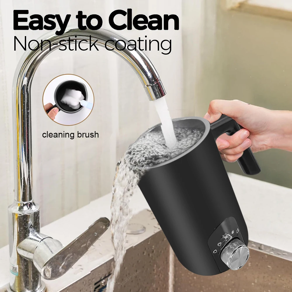 電動ミルクフォーマー 5 in 1 自動回転式ミルクフォーマー コーヒー カプチーノ ホット＆コールドフォームメーカー 電動ミルクフォーマー