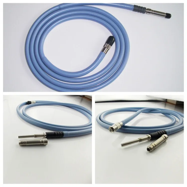 Surgical light fiber cable connect to cold light source