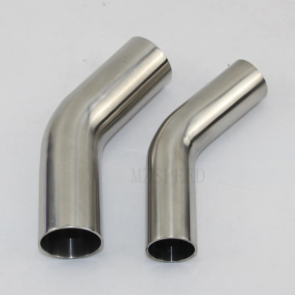 Sanitärqualität 304 Edelstahl 45 Grad verlängerter Winkel innen und außen Polieren automatisches Schweißen 1,5/2,0 mm Winkel-Pi