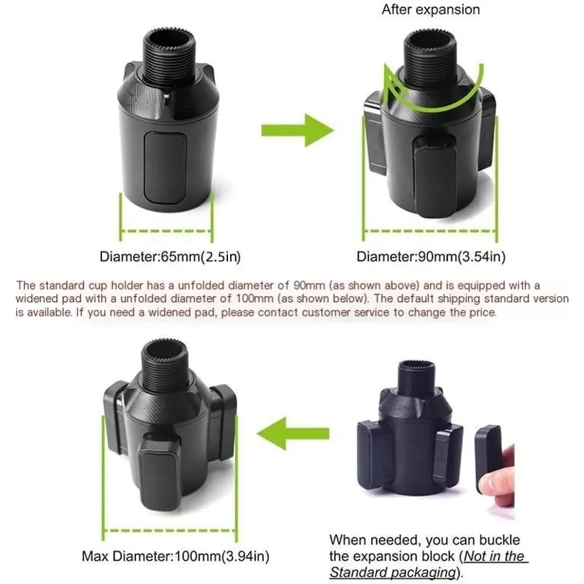 Digital Essentials Universal Car Cup Holder Tablet Holder with Long Joint for Universal Use, Featuring Foil-Stamped Clamp