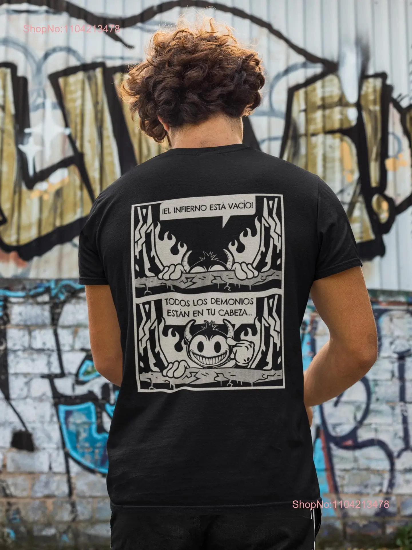 Salud Mental T Shirt Demonios Autocuidado Ansiedad Camisa Depresión TDAH TEPT Estética Camiseta Gráfica embrujada