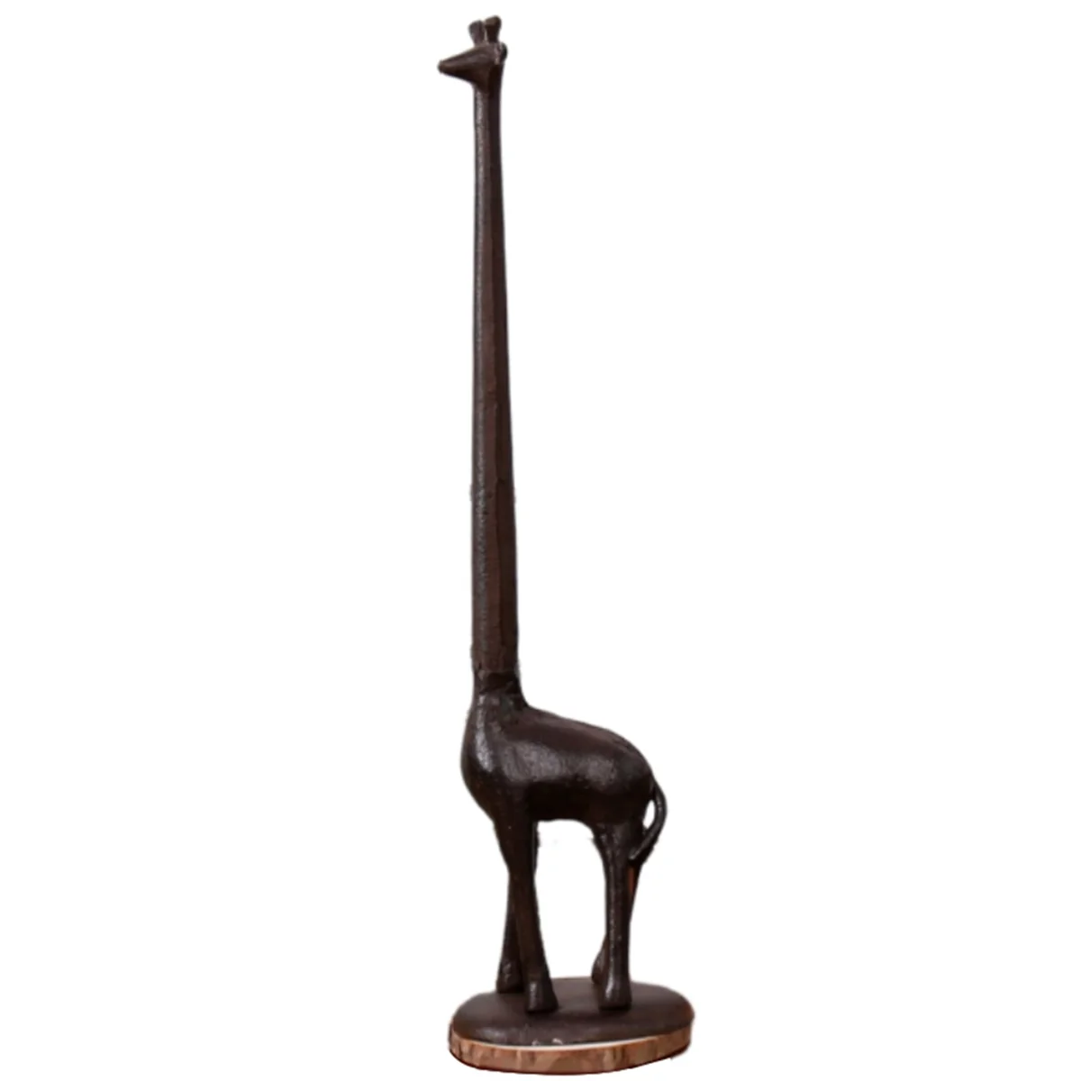 Cast Iron Toilet Tissue Holder, Freestanding Giraffe Paper Towel Holder, Decorative Paper Stand for Bathroom