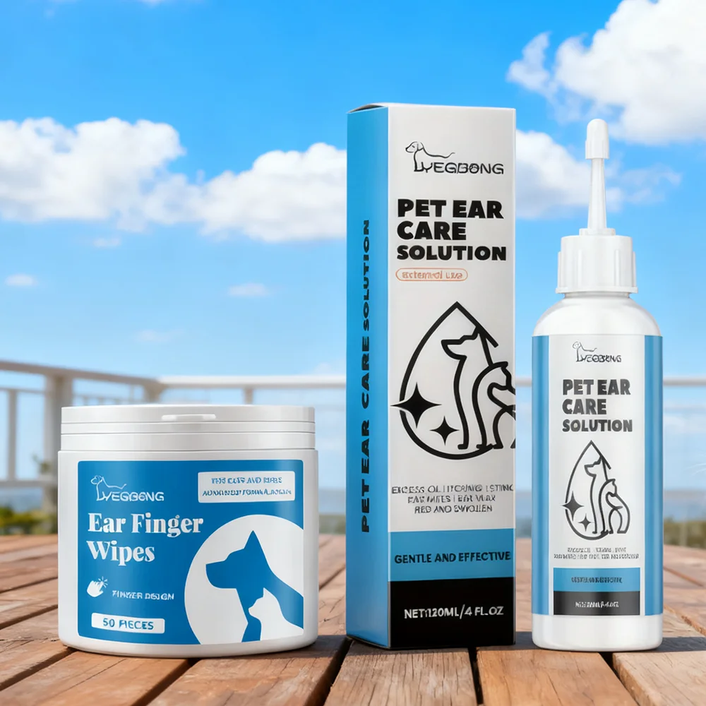 

Набор успокаивающих средств и салфеток для чистки ушей домашних животных | Нежная формула для собак и кошек для снятия зуда, удаления воска и устранения клещей