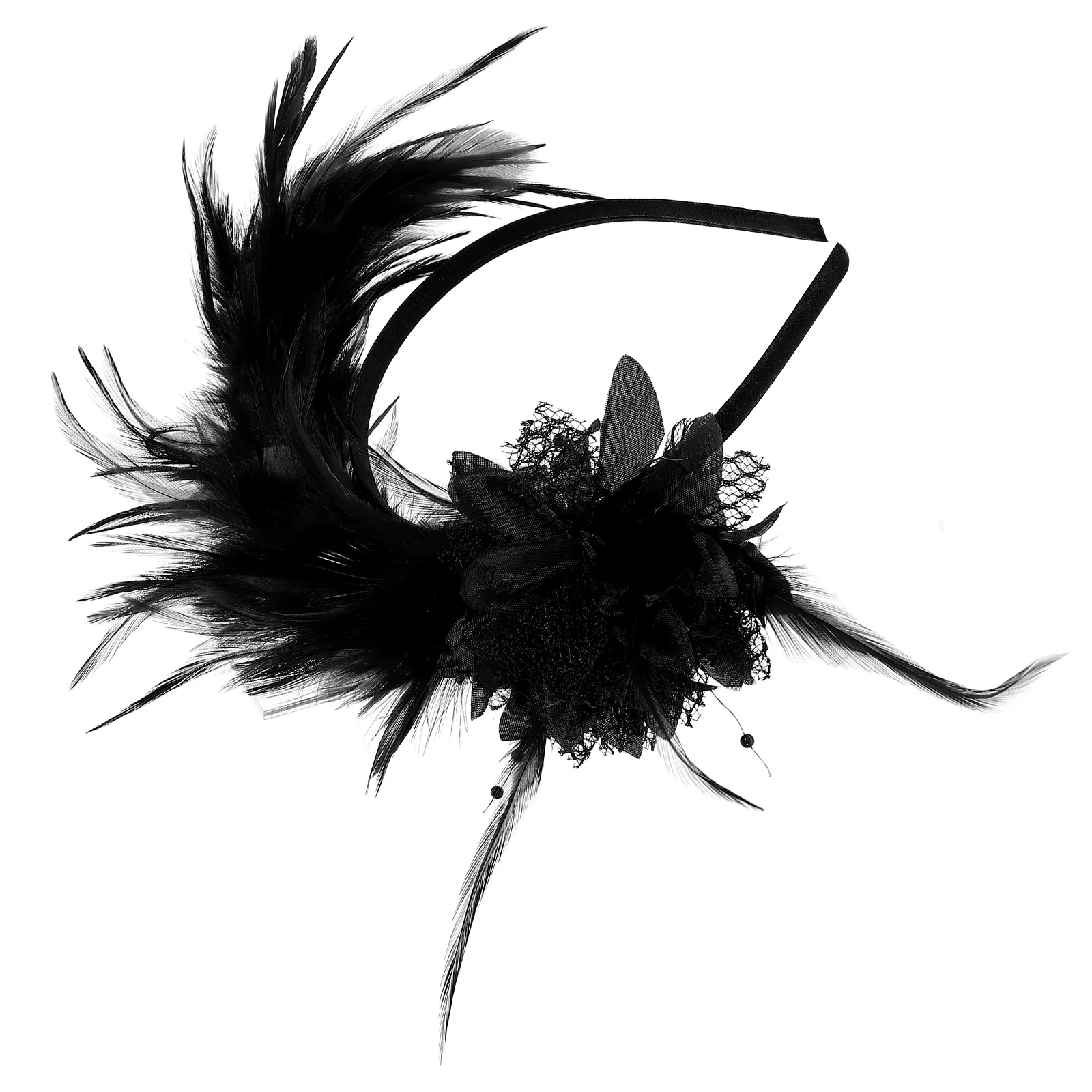 

Feather Headband Women Decor Plume Headpiece for Cocktail Headbands Women's Headdress