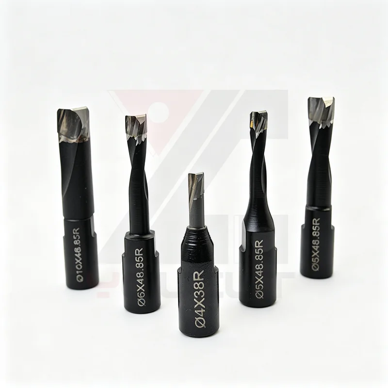 5 Pcs Solid Carbide Drill Bit Set 4/5/6/8/10mm Precision Woodworking Bits for Soft & Hard Wood MDF & Plywood for Handheld Drill