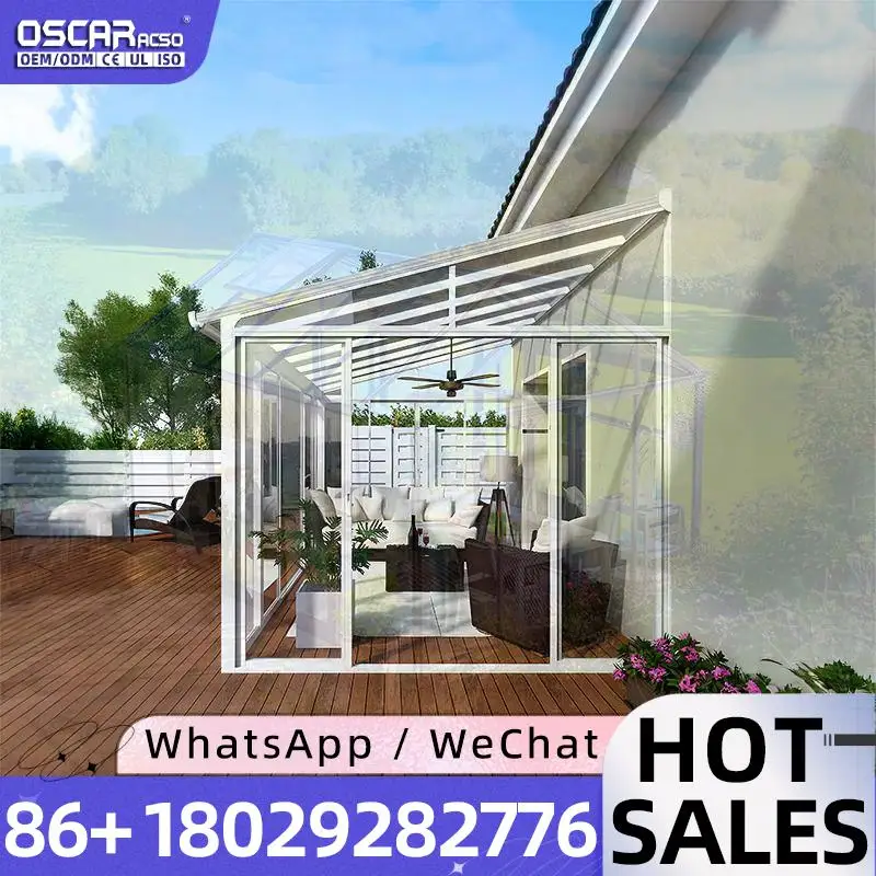 Aluminum Folding Sunroom with Powder Coated Frame and Panoramic Glass for Scenic Views Outdoor Patio Garden Backyard sunroom
