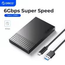 ORICO Type-C External Hard Drive Case SATA to USB3.1 HDD Enclosure for 2.5'' HDD SSD 6Gbps