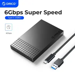 Zewnętrzna obudowa dysku twardego ORICO Type-C Obudowa dysku twardego SATA na USB3.1 dla 2,5-calowego dysku twardego SSD 6 Gb/s Obsługa prędkości UASP