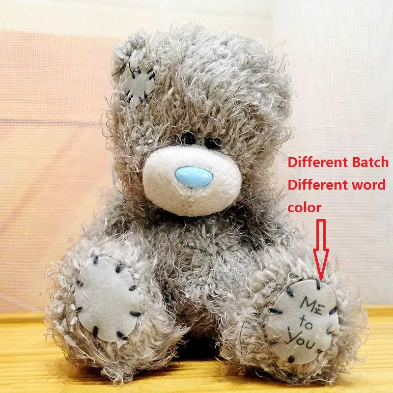 Beggar Bear Gray Tatty Teddy Patch Style Ted Soft Plush Toy Stuffed Doll Cartoon Animal Boy Girl Friend Birthday Christmas Gift