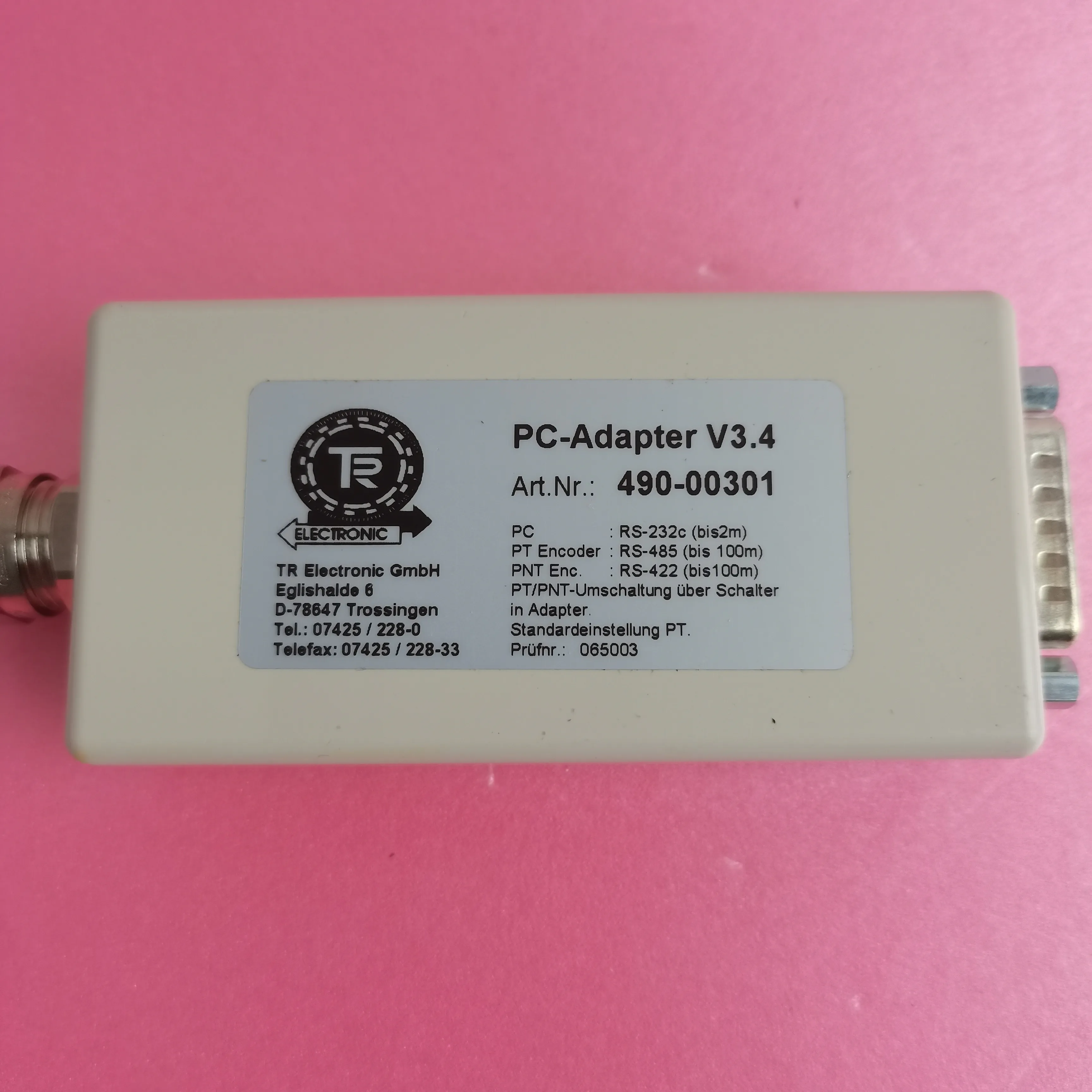 The new TR Dier o riginal PC-Adapter V3.4 programming adapter 490-00301/D-78647