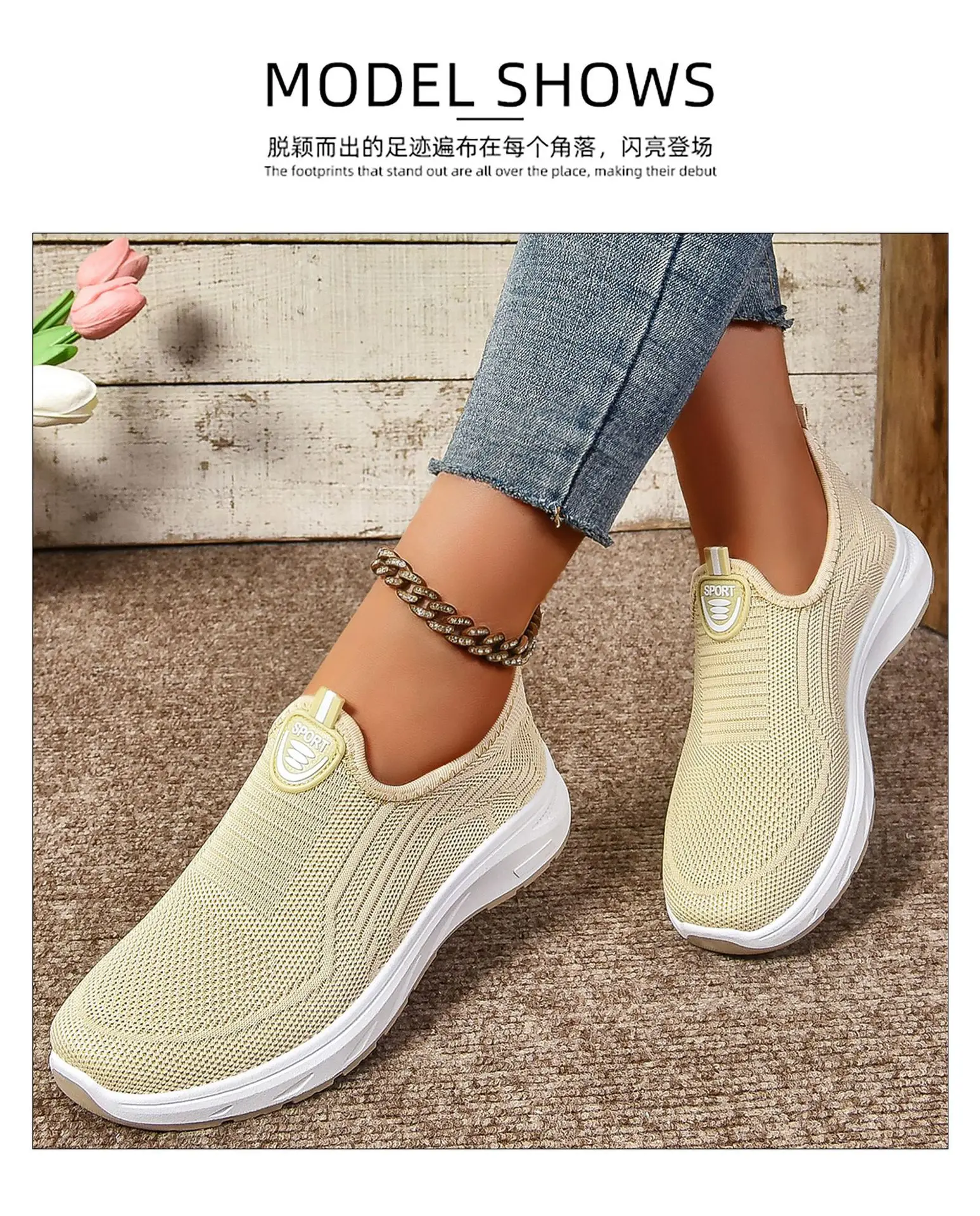 Damen Sommer Alltags-Freizeitschuhe PVC-Material Atmungsaktiv Leichtgewichtig Weiche Sohle Einfach zu Tragen – Detail 21
