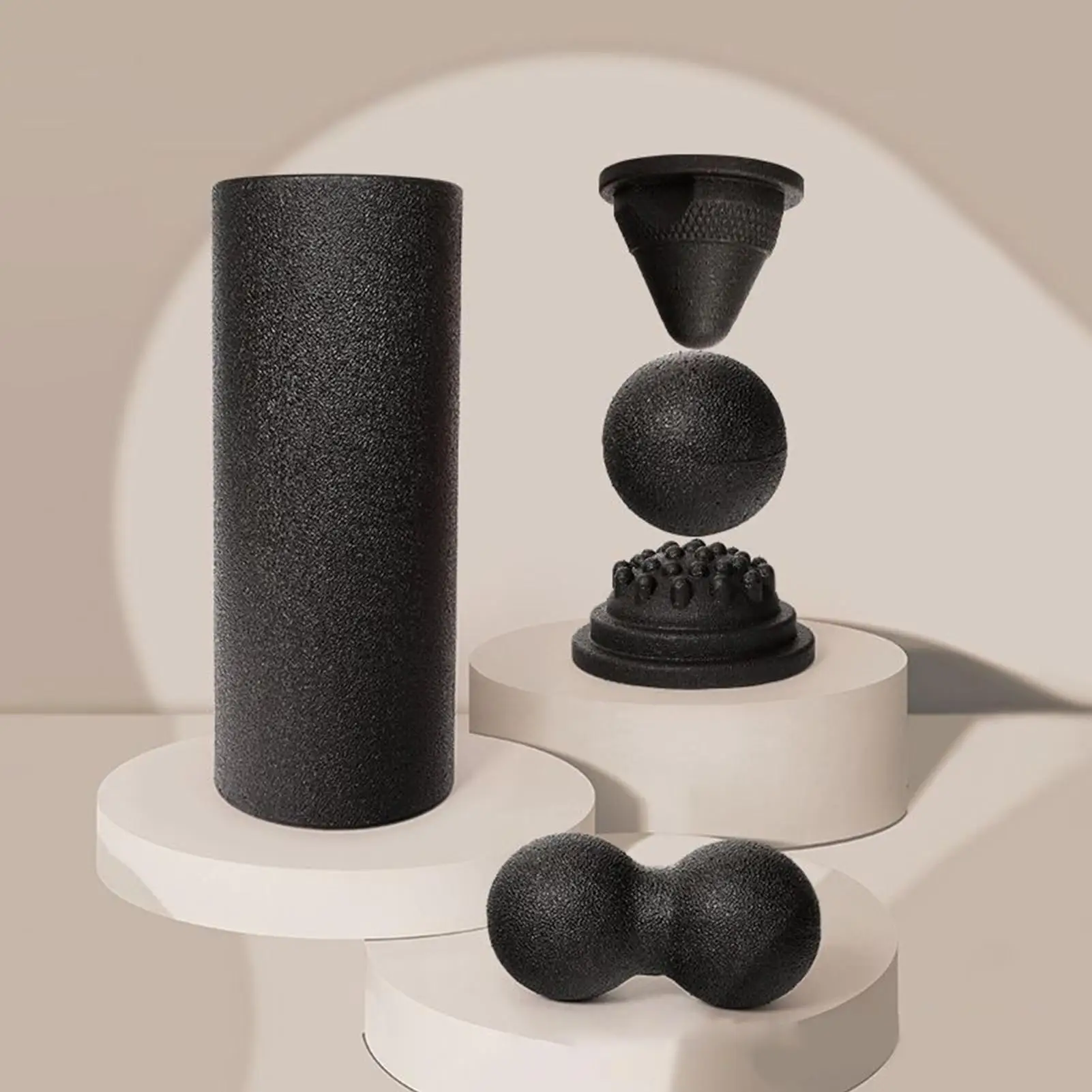 Exercise Foam Roller Massage Foam Roller Kit For Back Portable Exercise Equipment Shock-Absorbing Massager For Training Adults