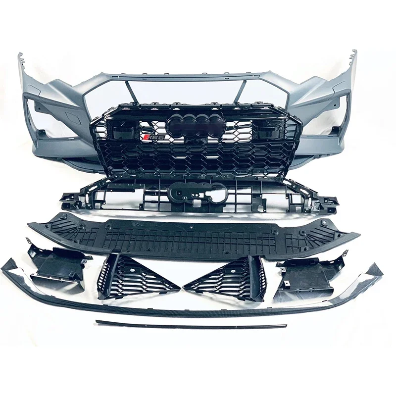 

Auto body system Car parts body kit front bumper assembly with grill for Audi A6 2019-2022 change to RS6 style.