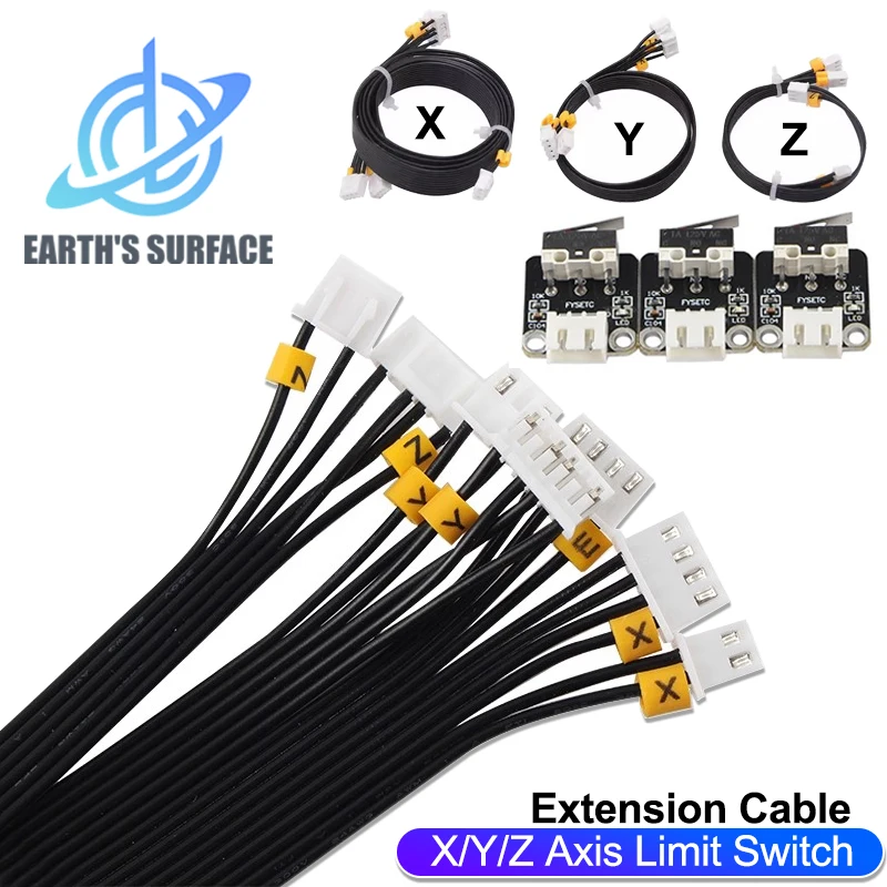 

Детали 3D-принтера, двигатель оси X/Y/Z/E и концевой выключатель, удлинительный кабель, детектор нити для Ender3 5 CR10, концевой выключатель оси X/Y/Z