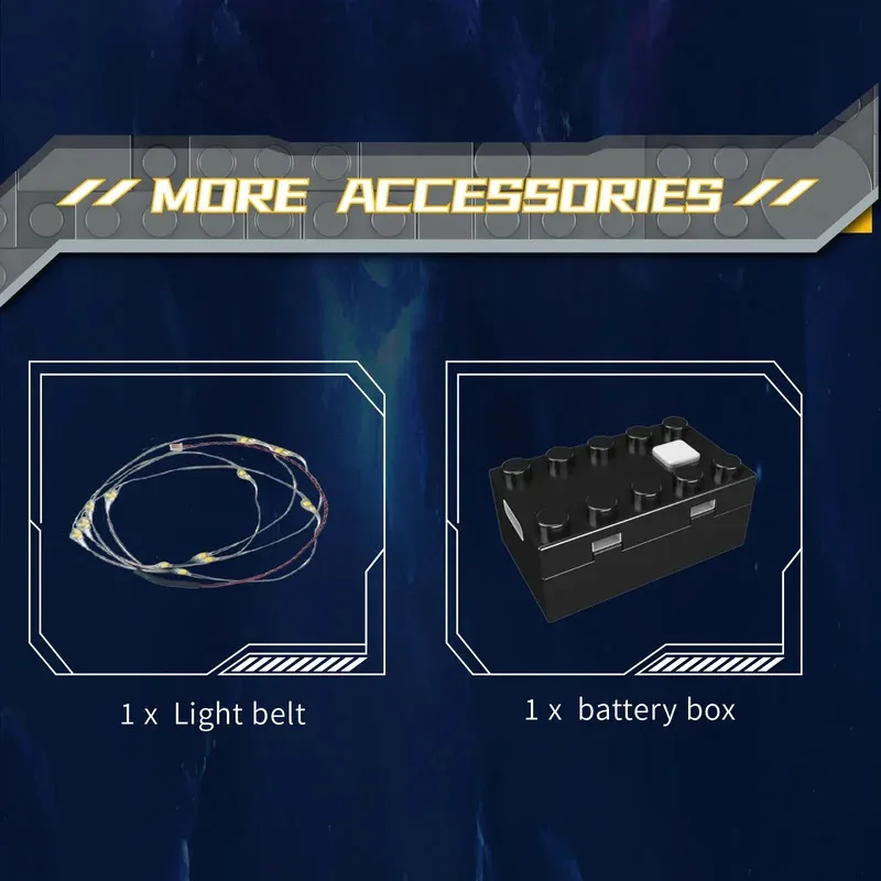 قالب الملك 10238 ليتسبر اللبنات التجمع نموذج مع حزام الضوء صندوق بطارية حامل لغز اللعب هدايا العيد 1169 قطعة