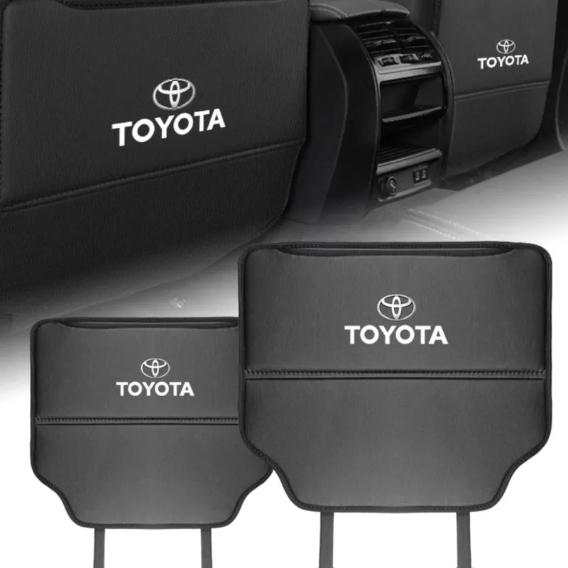 

2026 New For Toyota Car Seat Anti Kick Pad Leather Protective Cover For Toyota PRADO Corolla Yaris Aygo RAV4 CHR Supra Camry Aur